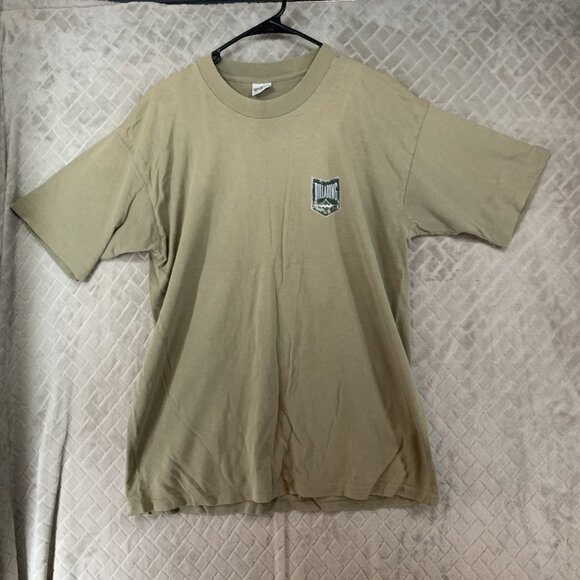 Billabong Mens Large T-Shirt Beige Vintage Single Stitch Back Graphic Logo - Picture 1 of 16
